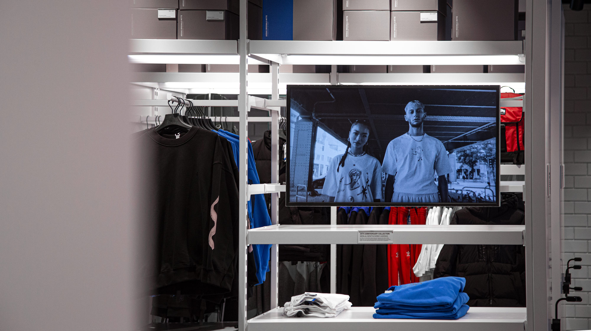 20 Years adidas Originals Flagship Store Berlin Mitte; Capsule Collection; Digital & In Store Campaign, 2021. Dancer & Model, Darwin Stapel
