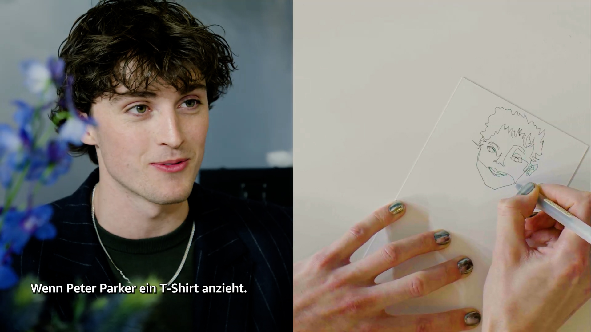 customised onelineillustration live portrait session for 'Silver And The Book Of Dreams' Series Launch Campaign; Darwin Stapel; onelineillustration; Live Artist; One Line Artist; One Line Artist Berlin; Event Illustration; Event Drawing; Live Drawing; Live Event Drawing; Illustrator in Berlin; One Line; One Line Art; One Line Drawing; One Line Illustration; Event Activation; Brand Activation