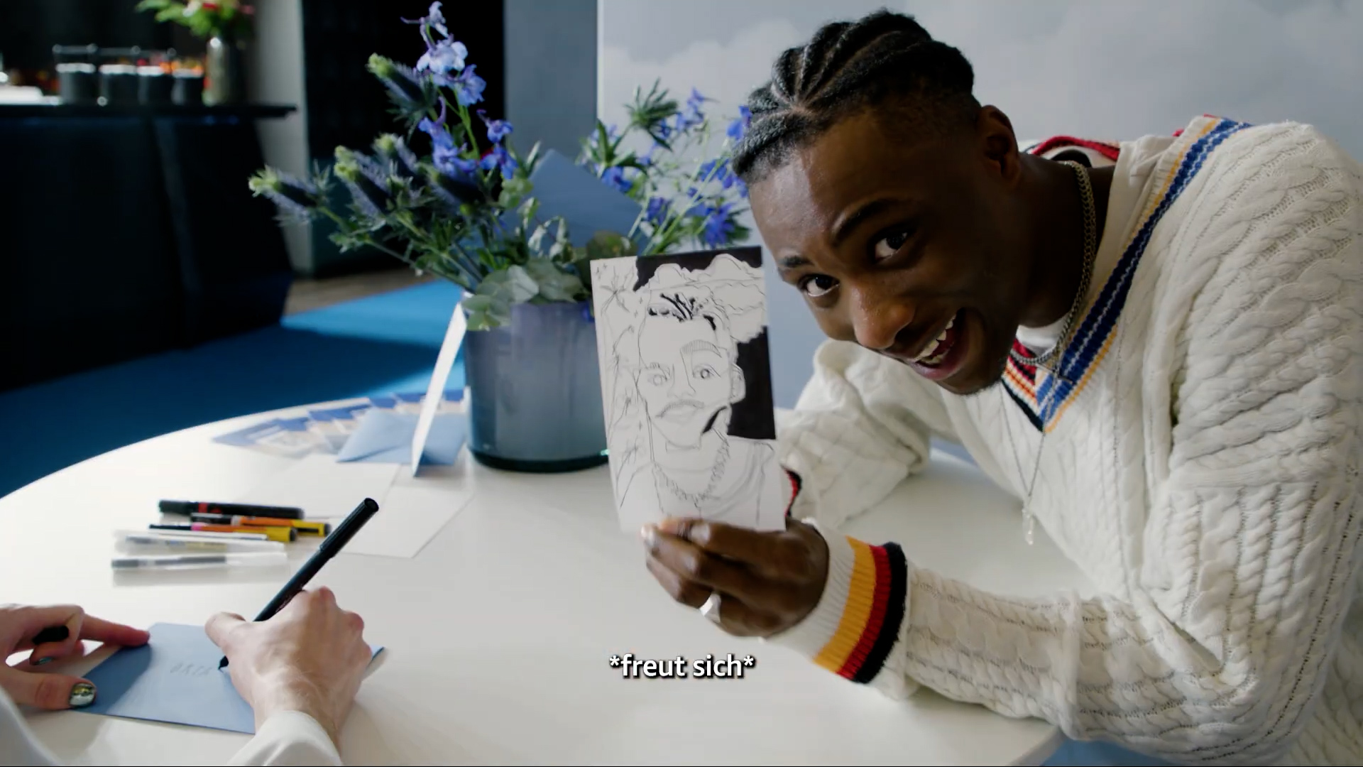 customised onelineillustration live portrait session for 'Silver And The Book Of Dreams' Series Launch Campaign; Darwin Stapel; onelineillustration; Live Artist; One Line Artist; One Line Artist Berlin; Event Illustration; Event Drawing; Live Drawing; Live Event Drawing; Illustrator in Berlin; One Line; One Line Art; One Line Drawing; One Line Illustration; Event Activation; Brand Activation